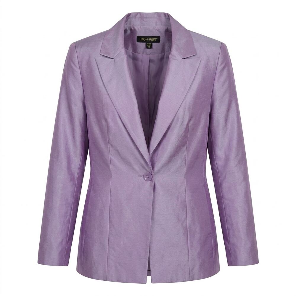 Vintage High Point Made in USA Purple Blazer Jacket Women Size 12